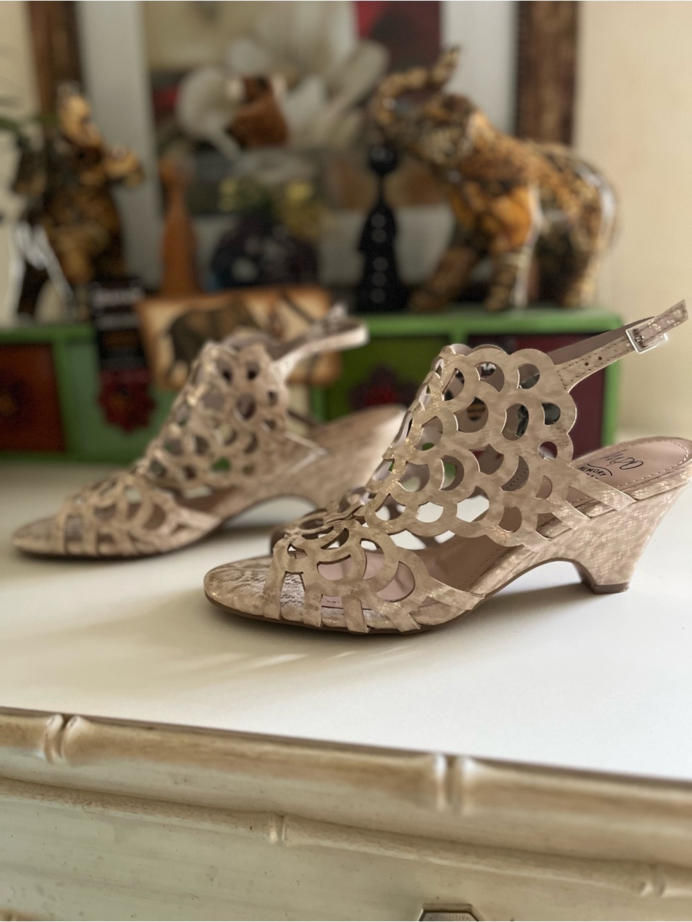 Impo Nyrobi Snakeskin Embossed Sandals
